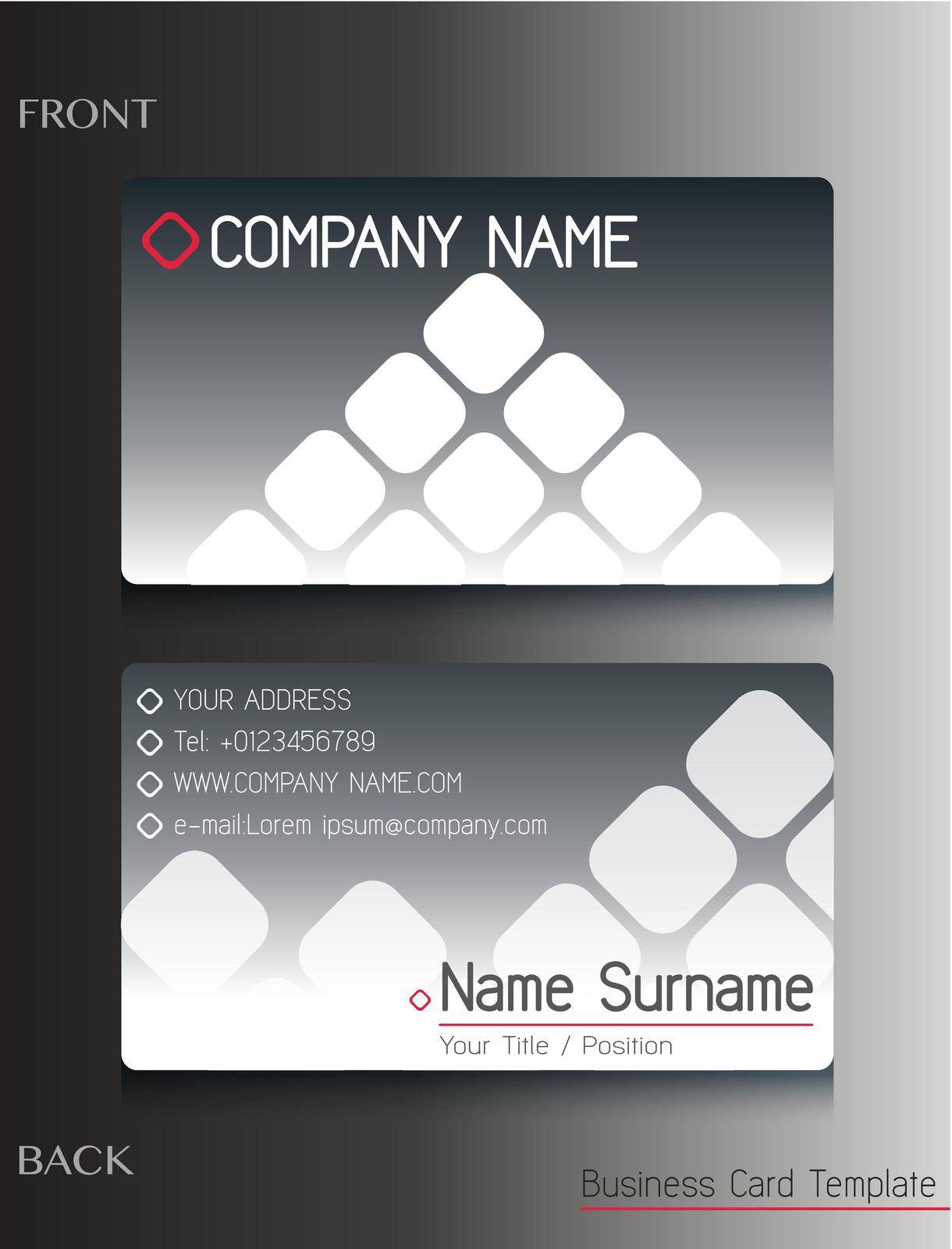 A grey colored business card by iimages