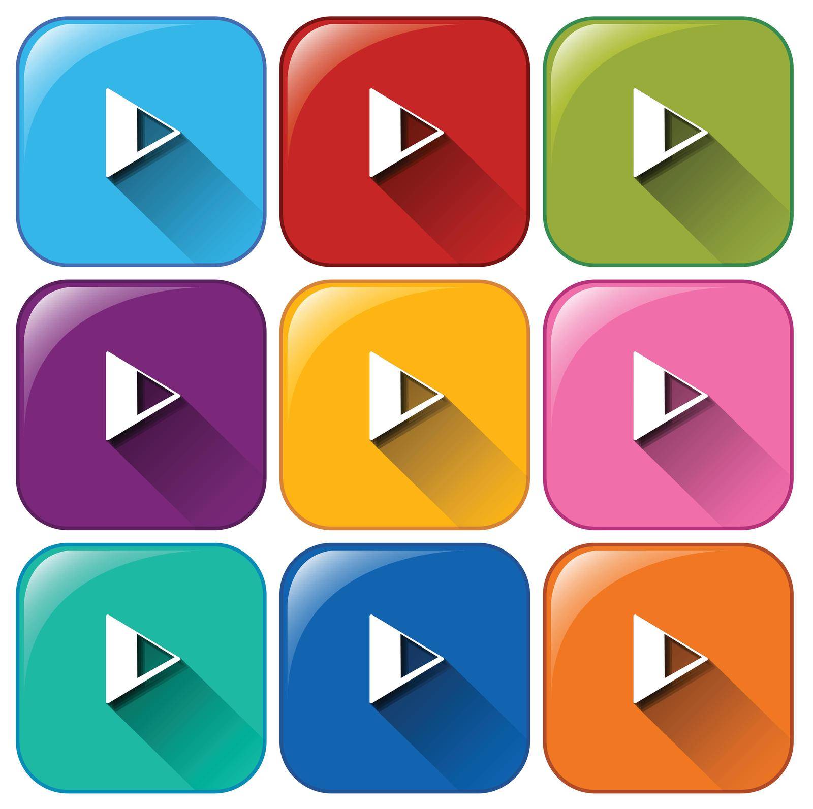 Play button icons by iimages