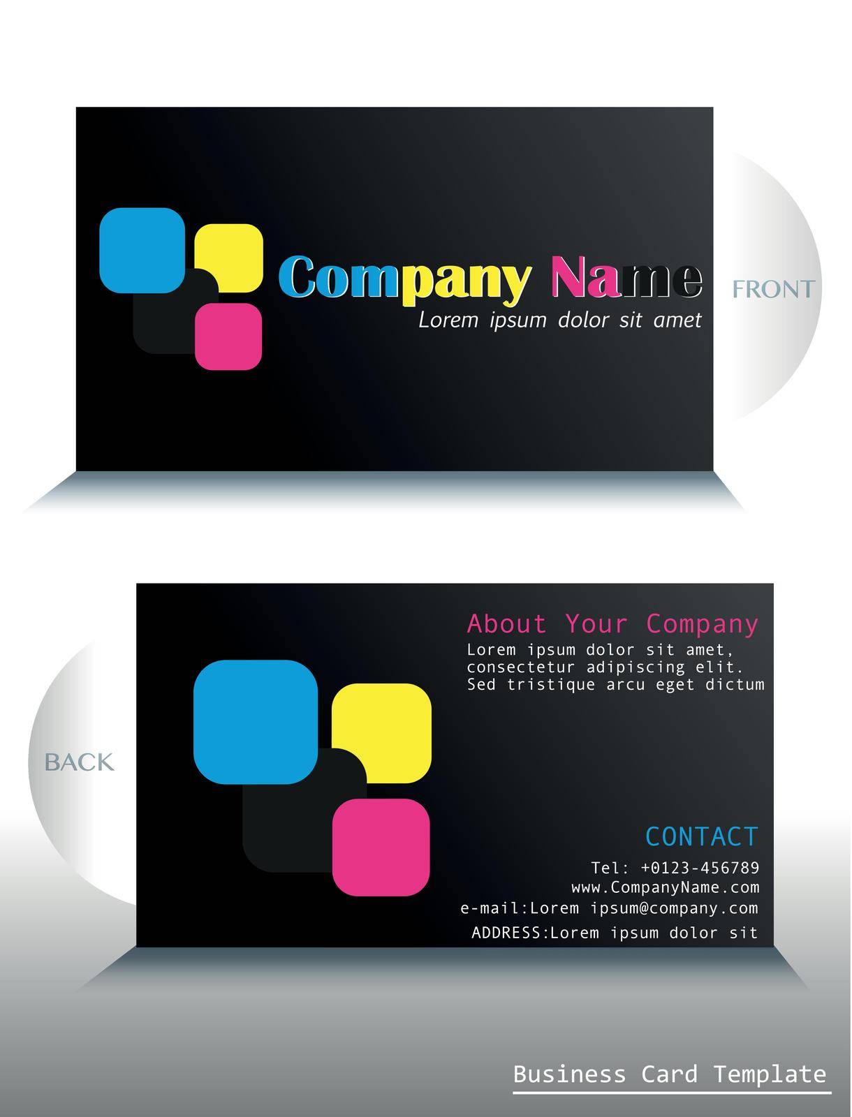 A card with a colorful fontstyle by iimages