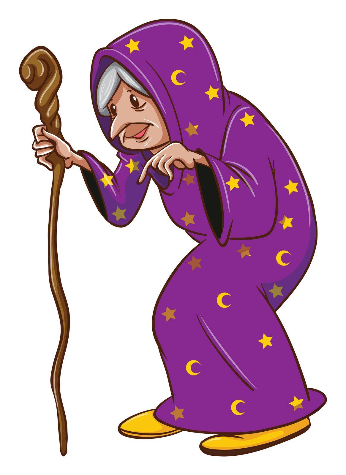 Illustration of a close up wizard