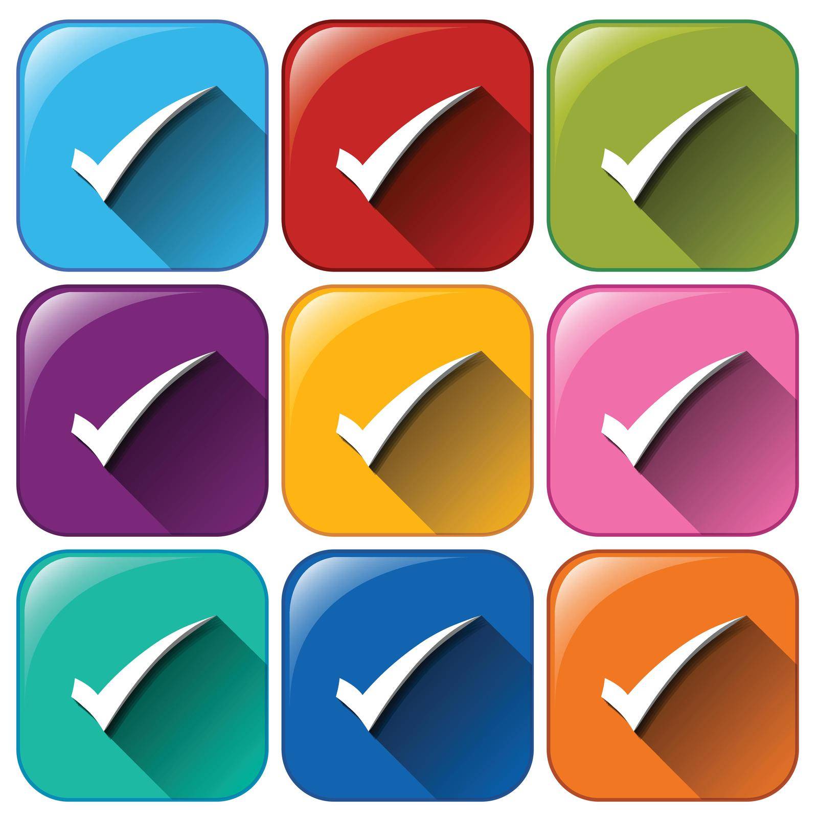 Buttons with check marks by iimages