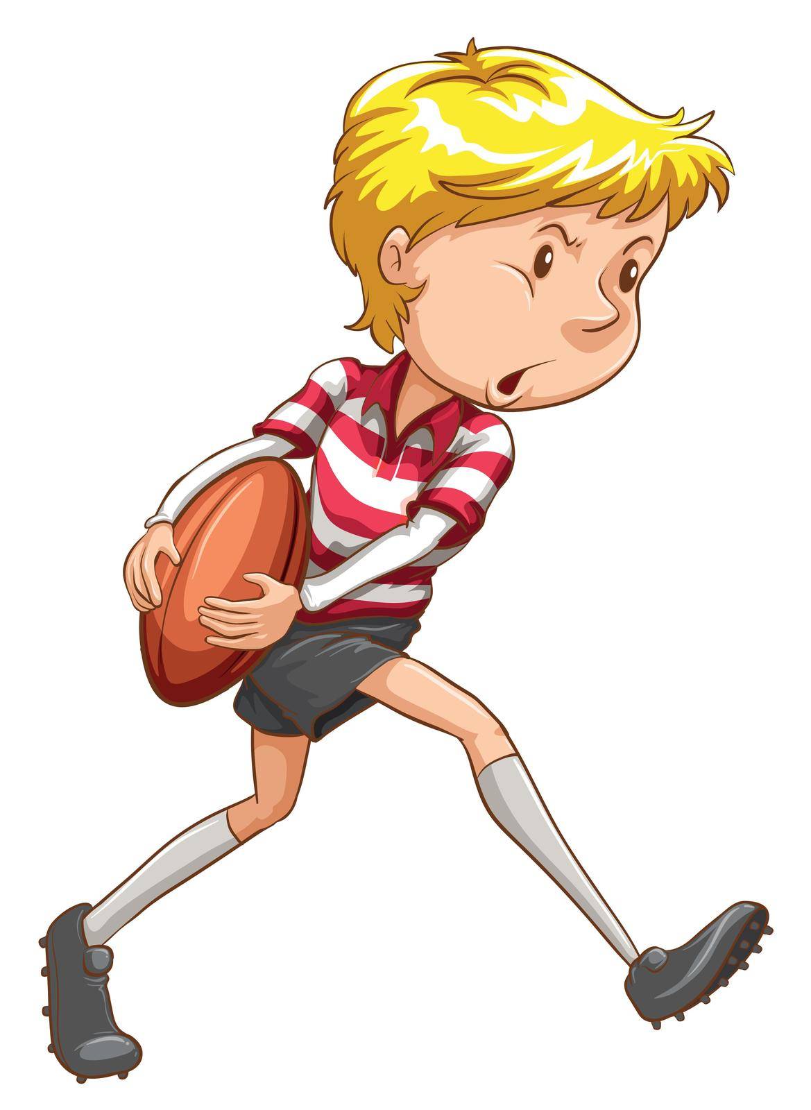 A simple sketch of a rugby player by iimages