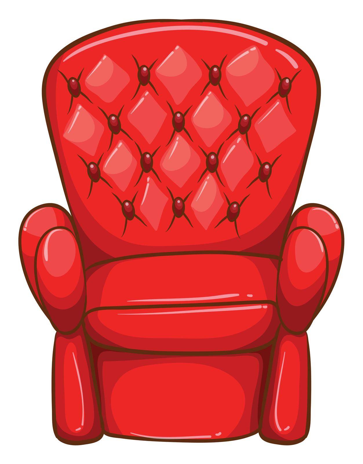 A simple drawing of a red chair by iimages