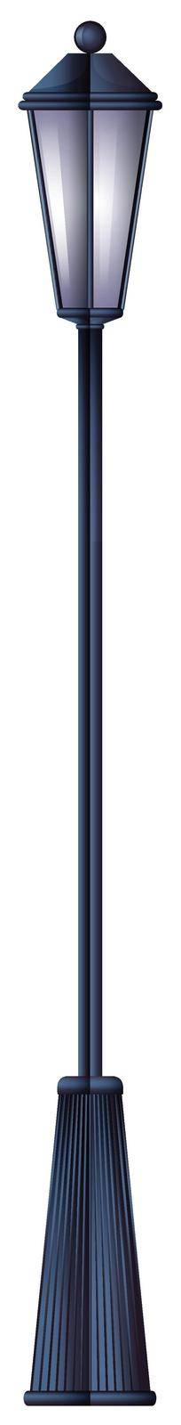 A tall lamp on a white background