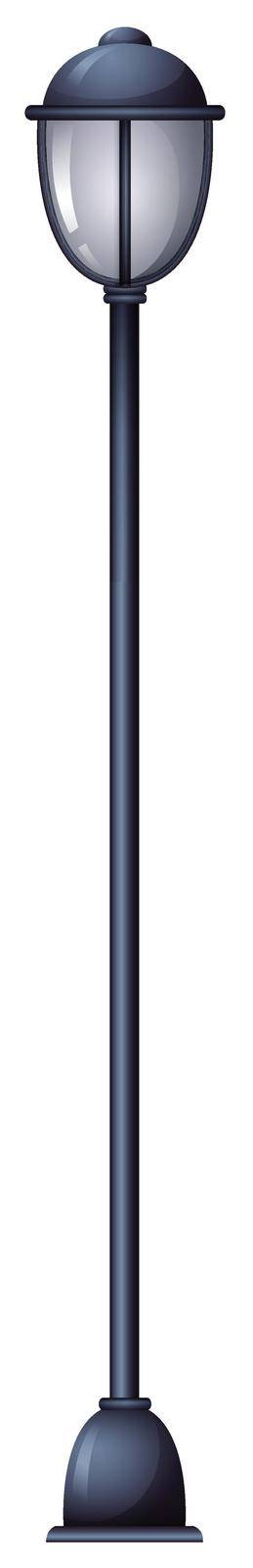 Illustration of a lamp post on a white background