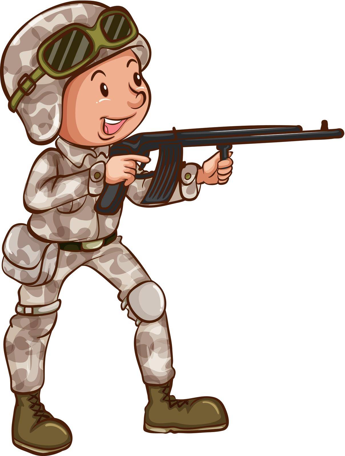 A simple drawing of a soldier by iimages
