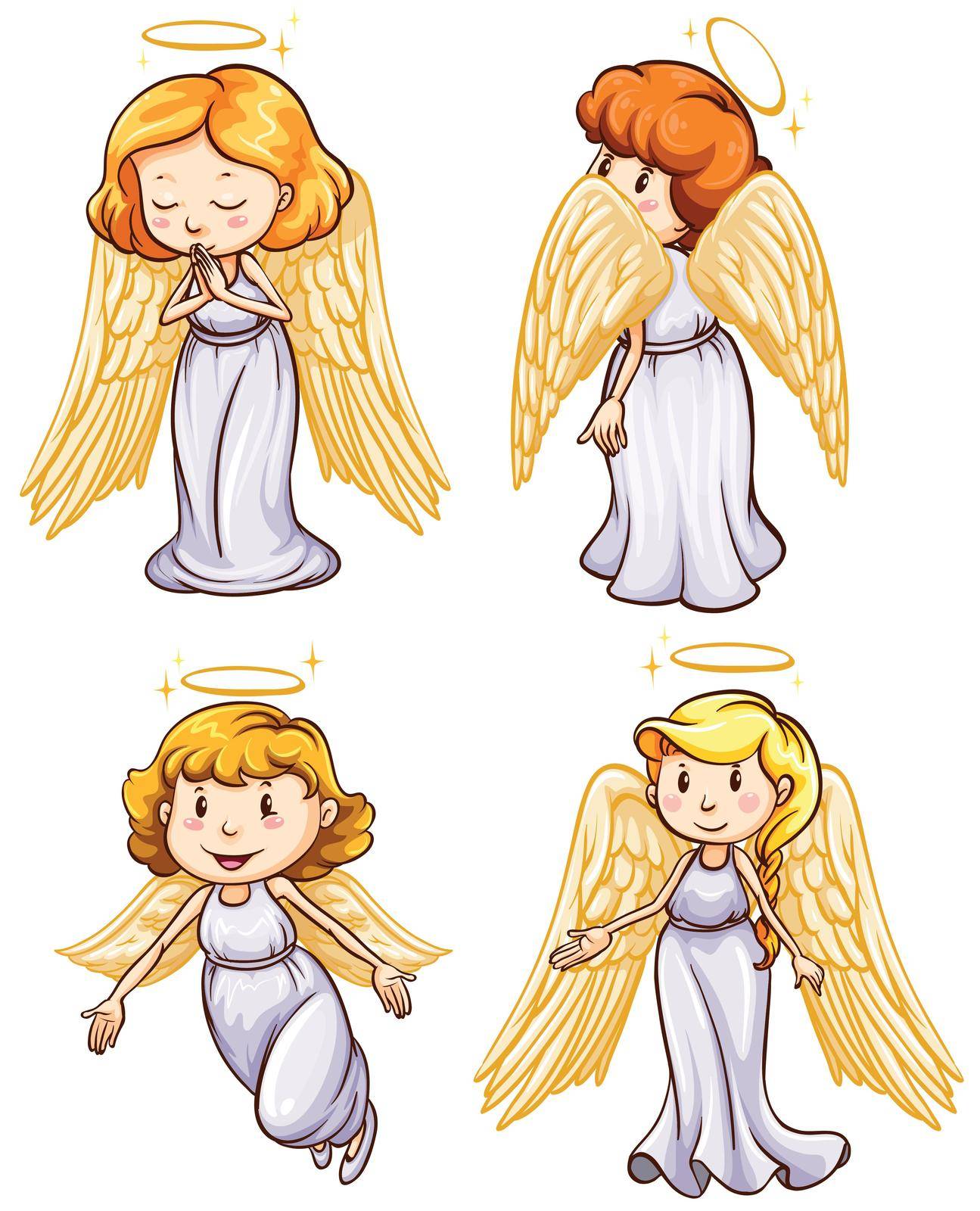Simple sketches of angels by iimages