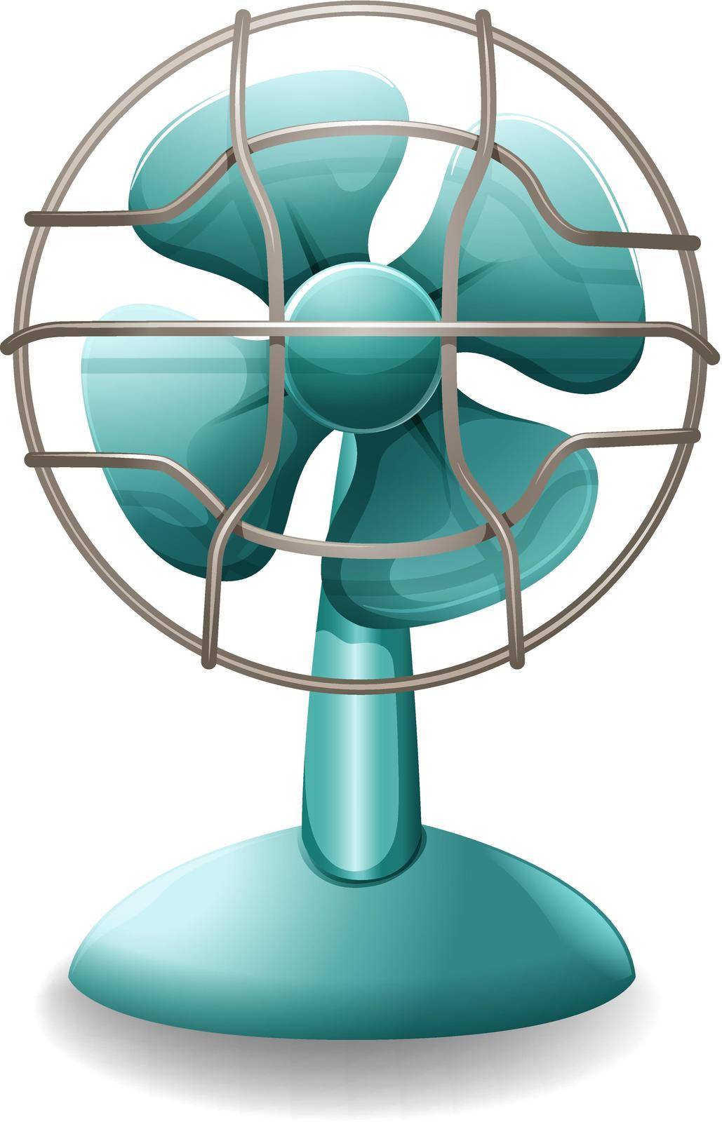 Close up plain design of electric fan