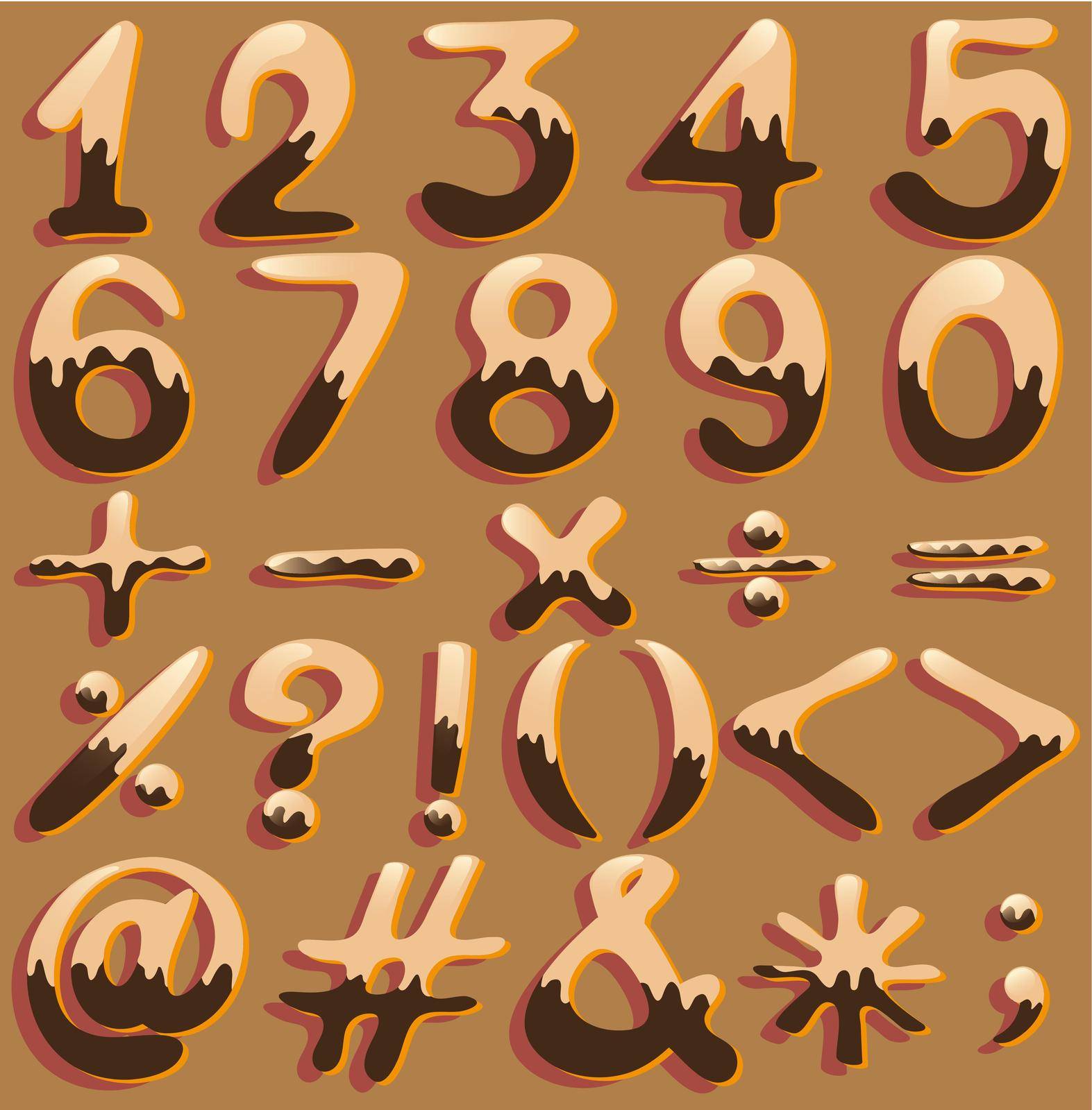 Numerical figures and signs by iimages