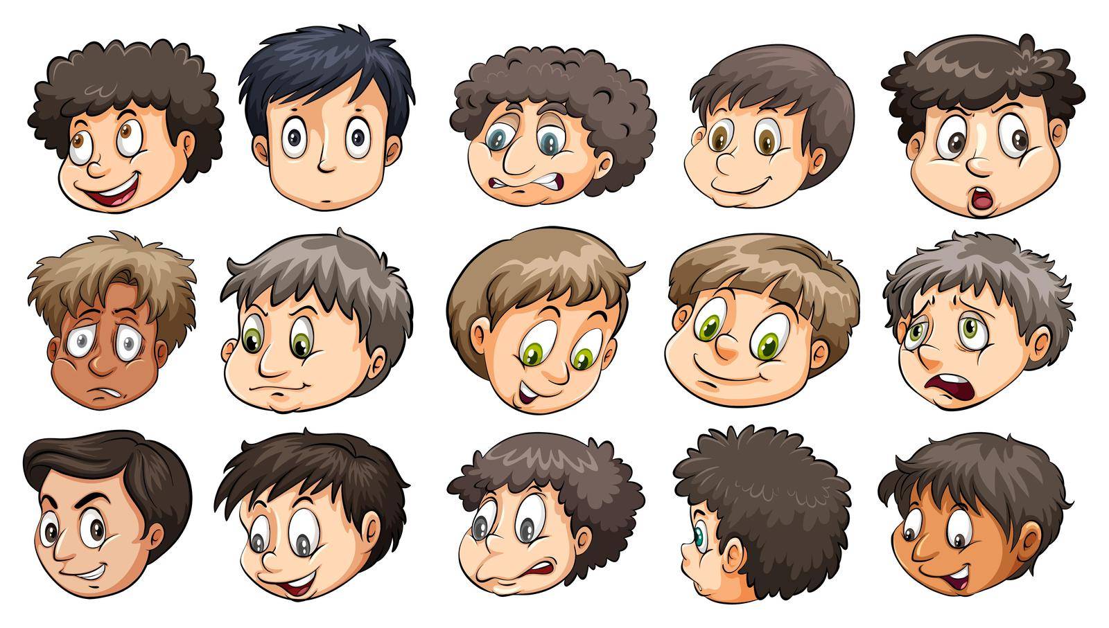 Set of heads by iimages