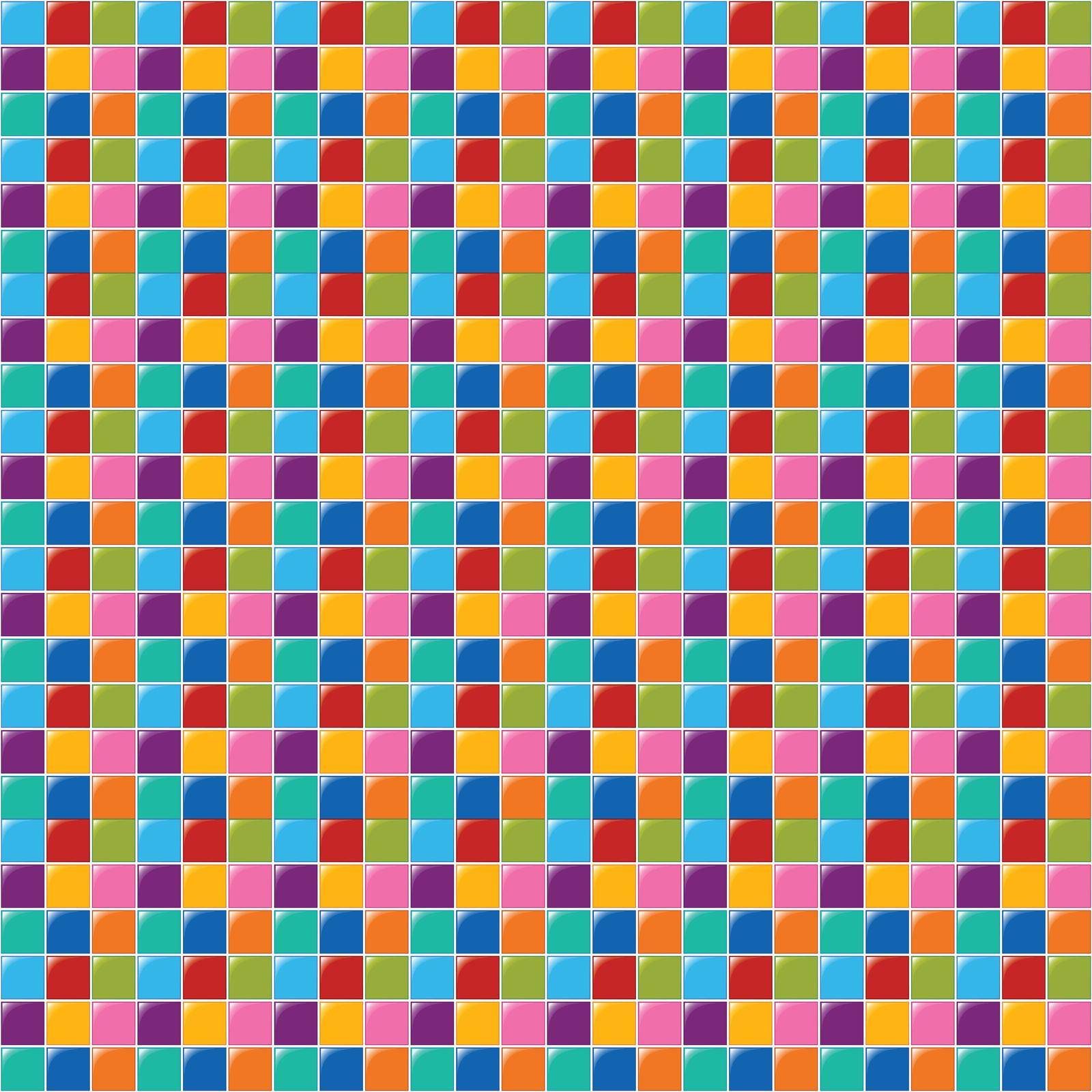 Colorful square shape seamless tiles