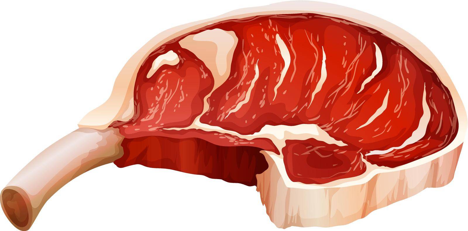 Piece of an uncooked beef meat