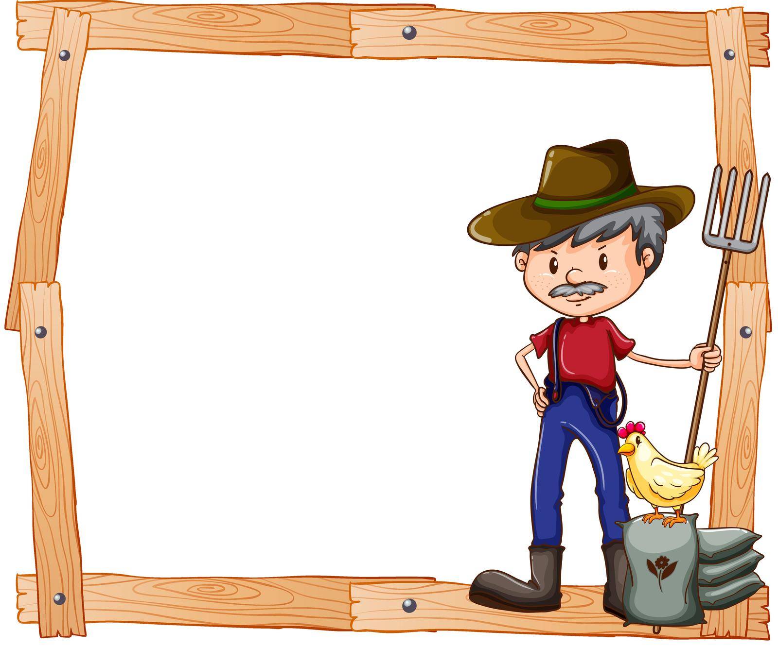Poster with farmer theme frame