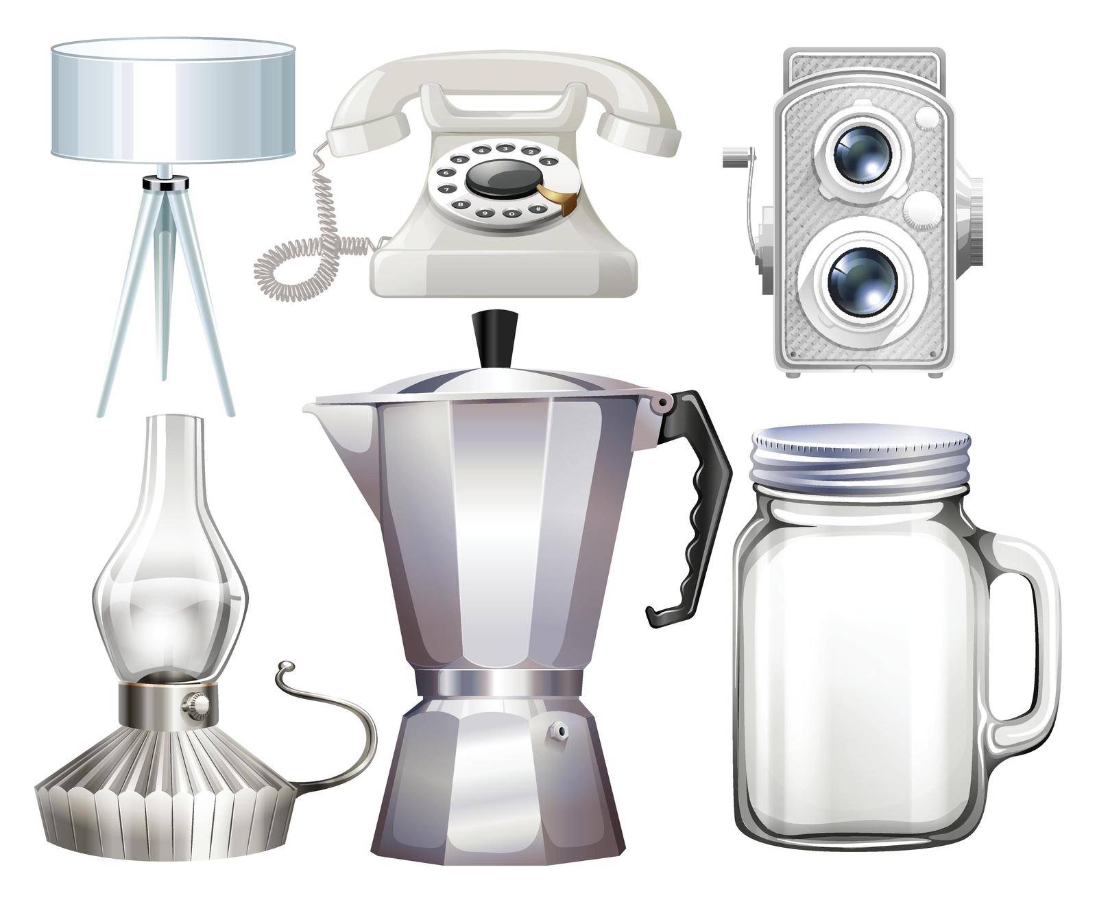 Different kind of household objects