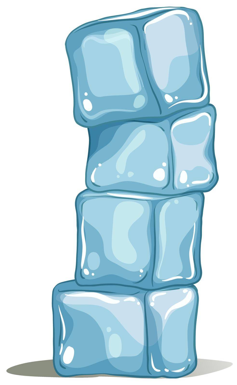 A pile of icecubes by iimages