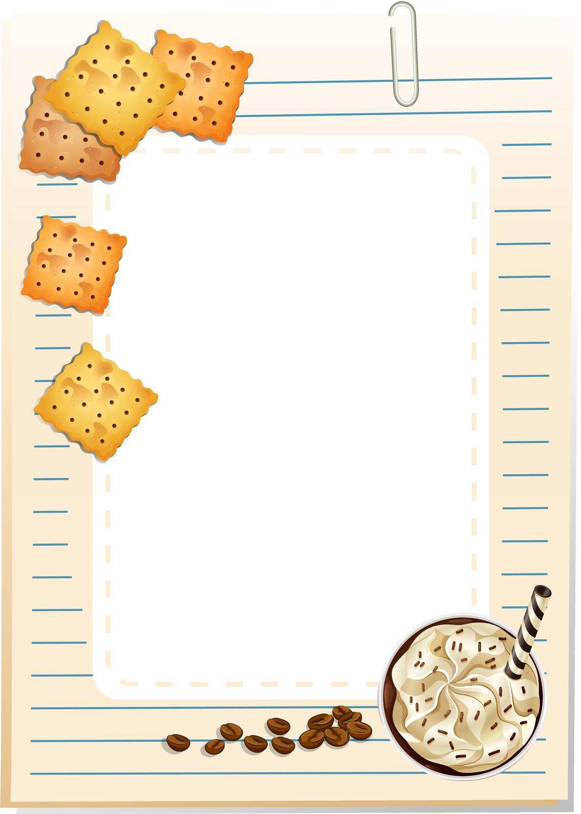 Notepad with biscuits and ice cream design