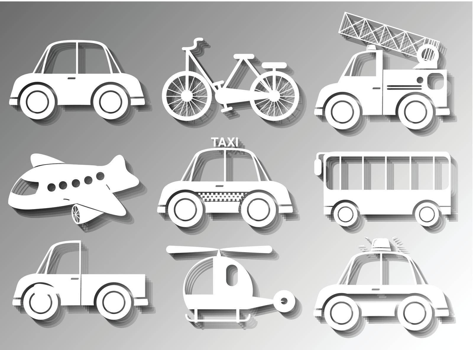 Different types of transportation by iimages