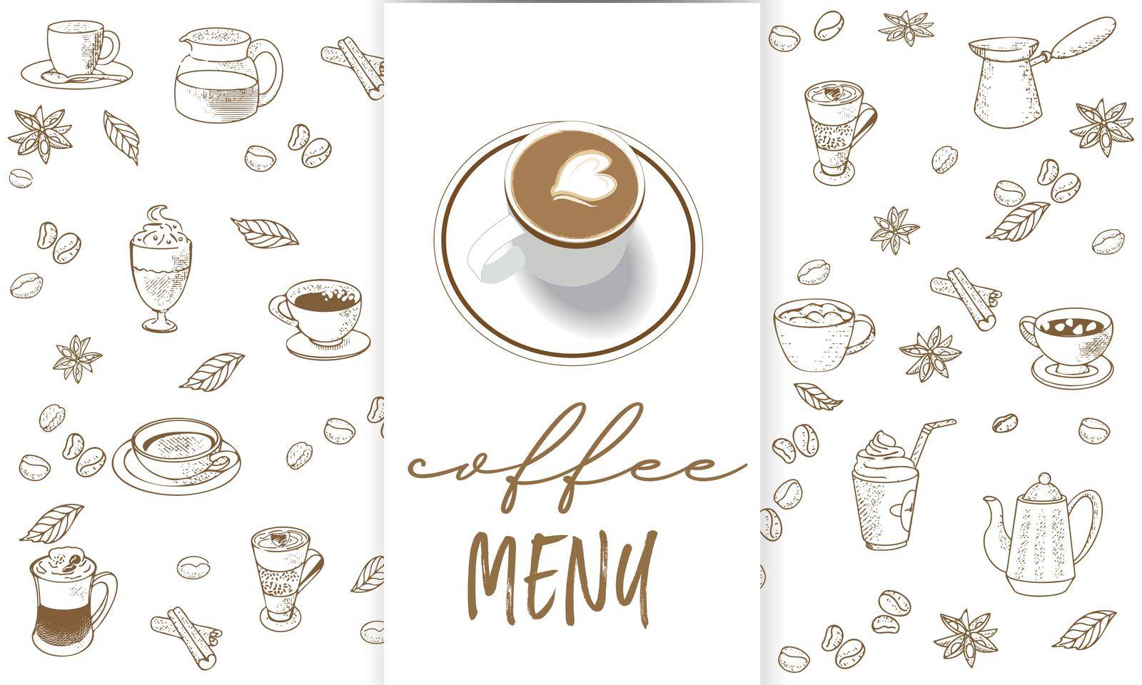 Coffee menu in sketchy style by GALA_art