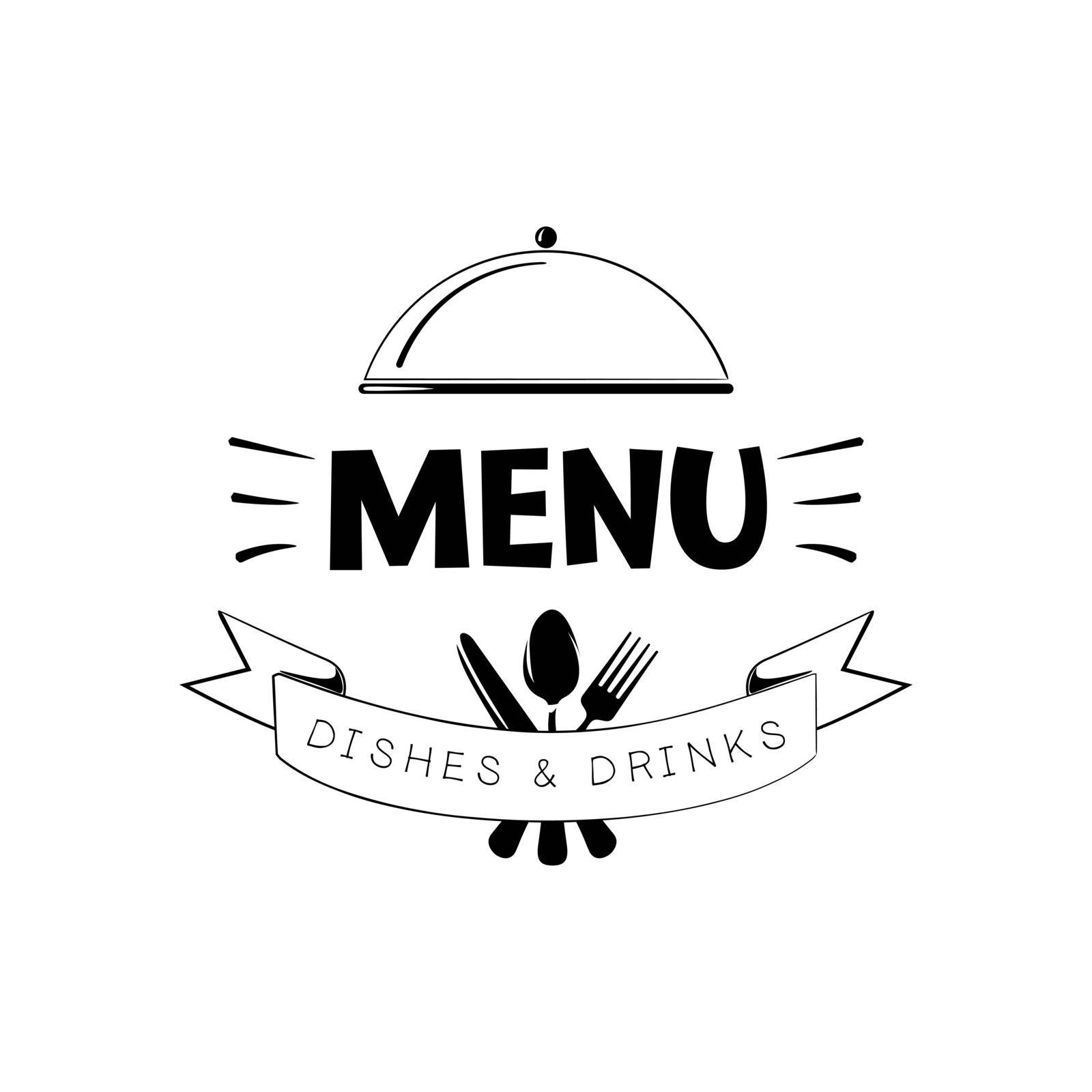 Logo of the restaurant or cafe menu. Isolated on a white background.