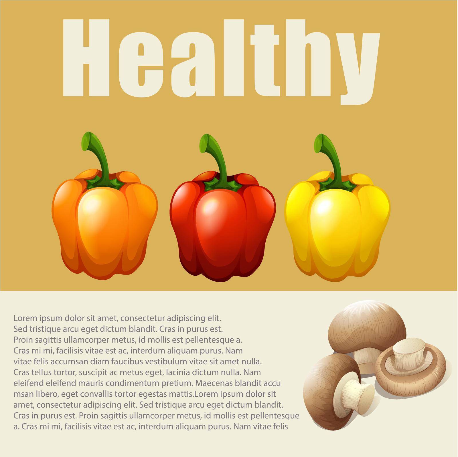 Infographic with fresh vegetable by iimages