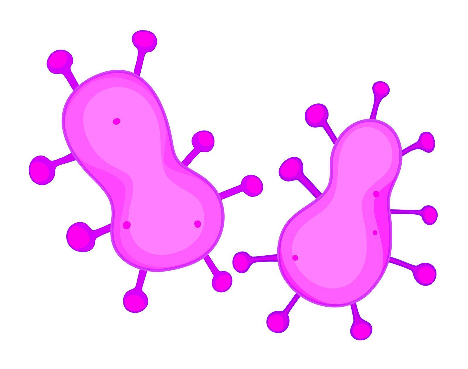 Bacteria in round shape illustration