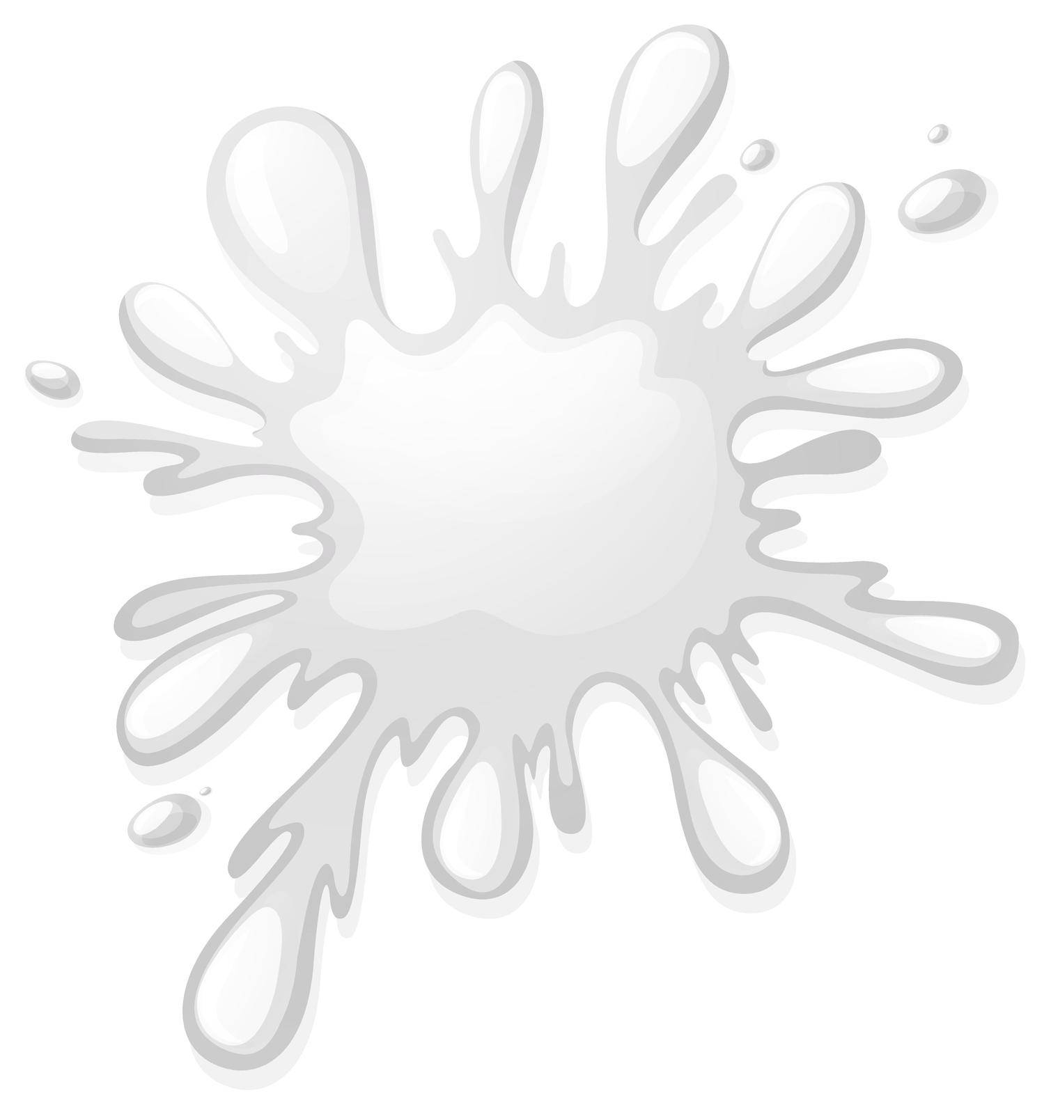 White color splash on white illustration