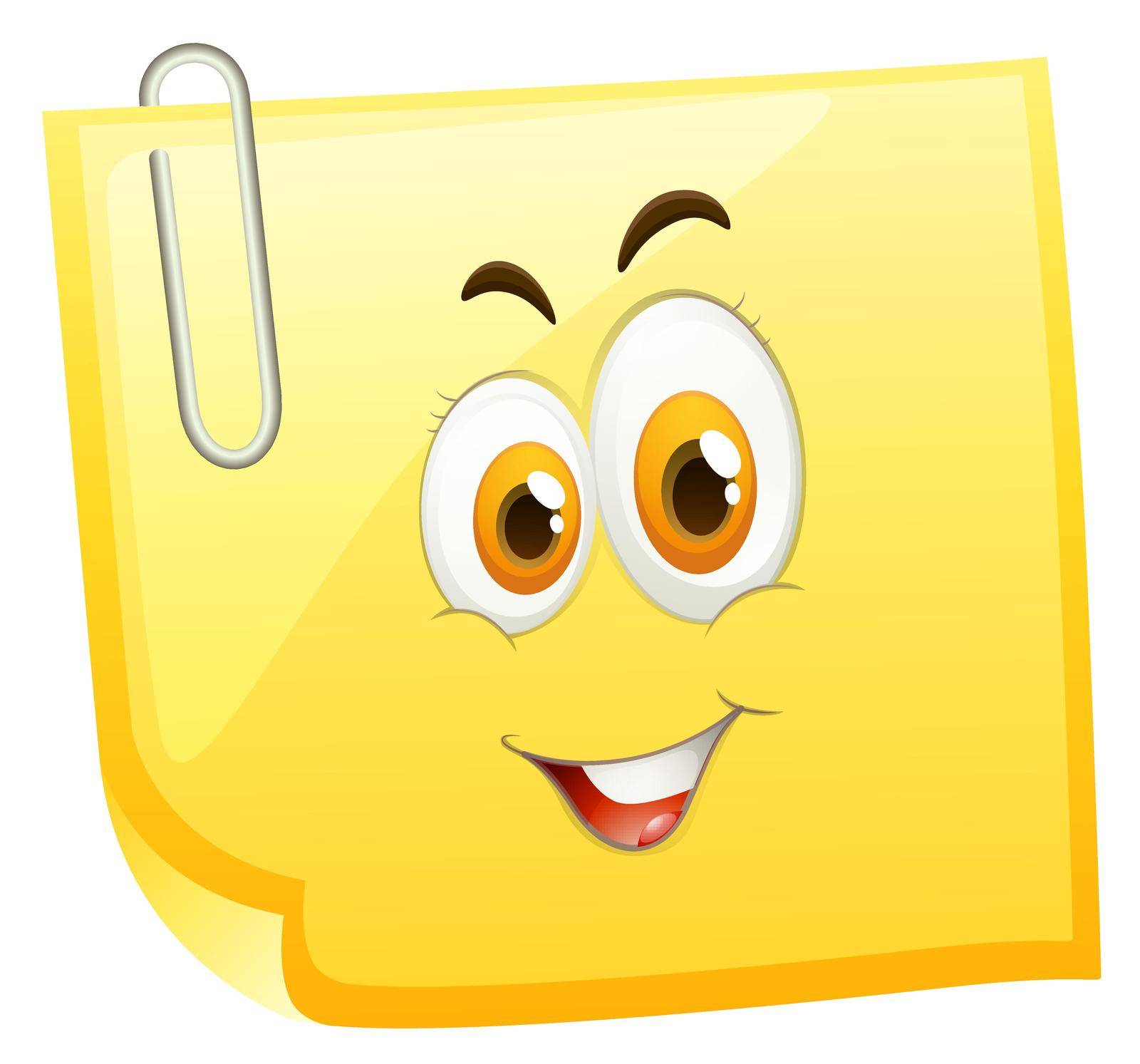 Happy face on yellow face illustration
