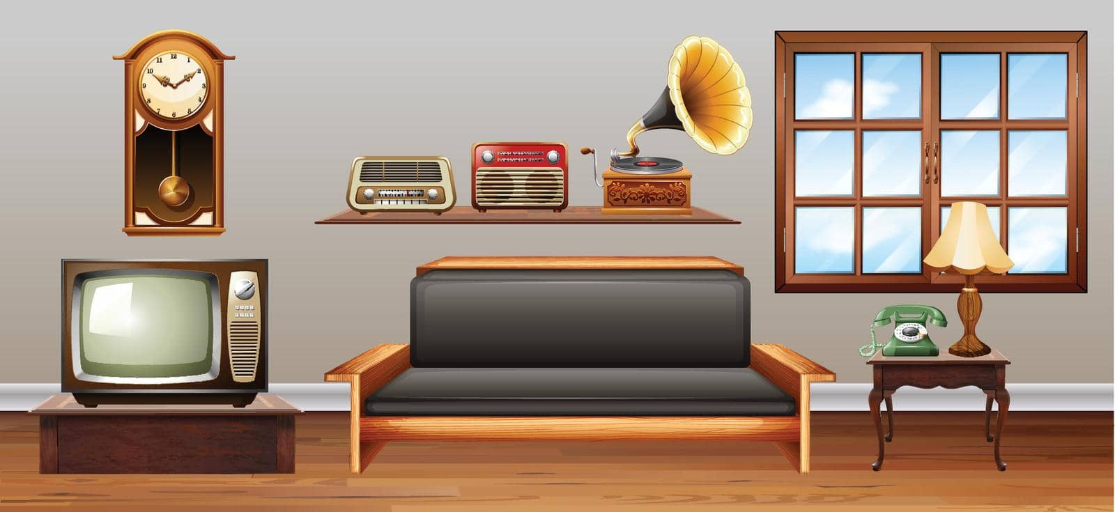 Vintage objects in the living room by iimages