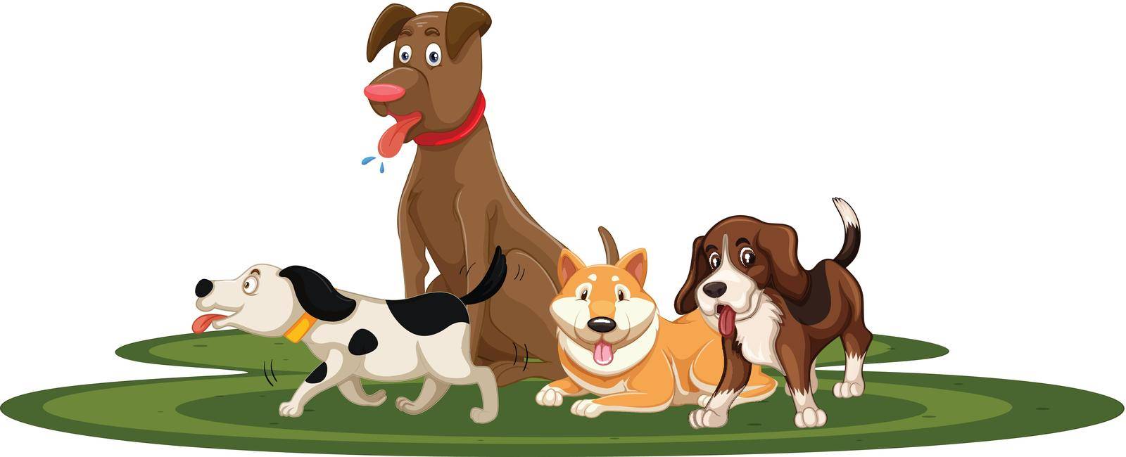 A set of dog illustration