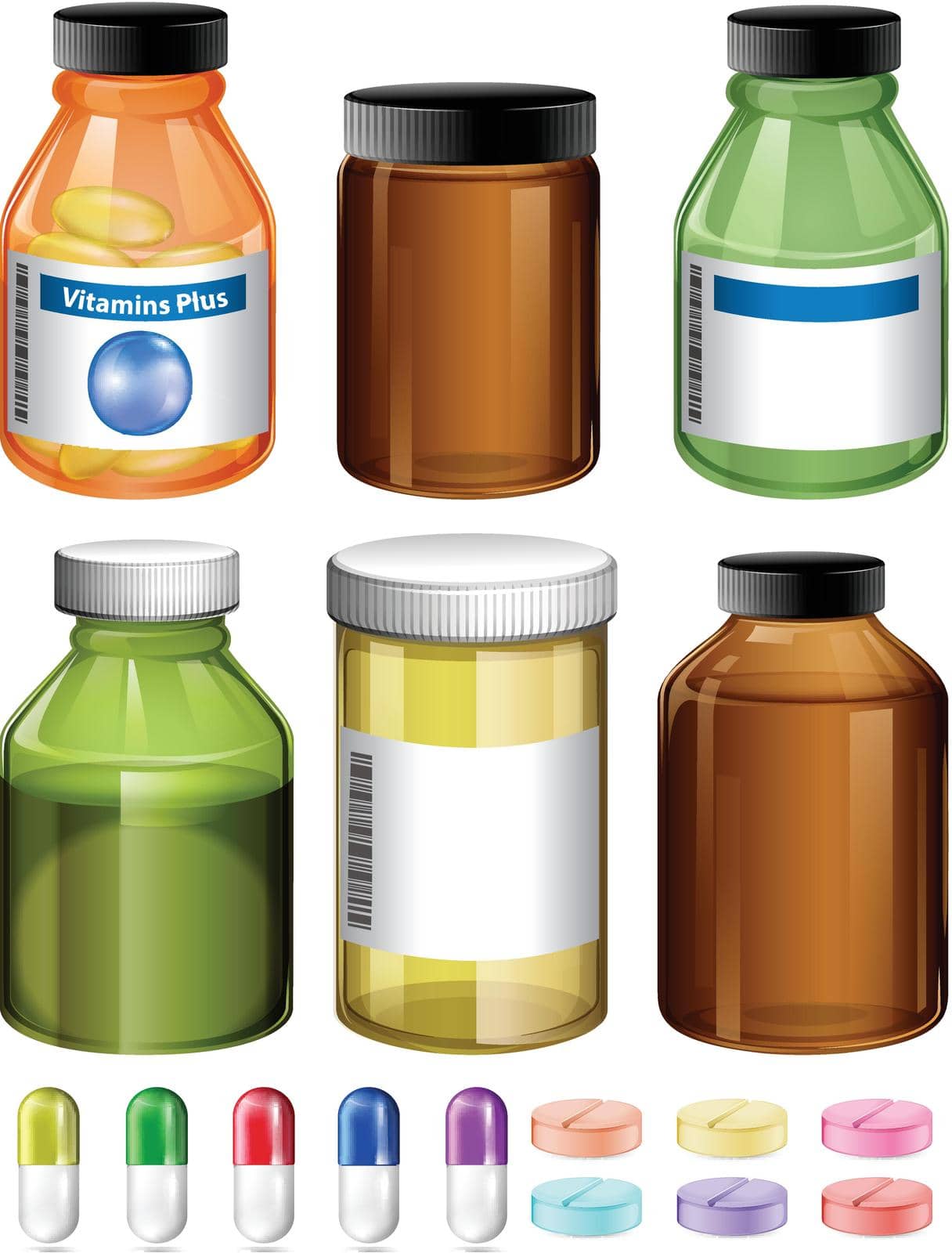 A set of medicine and container by iimages