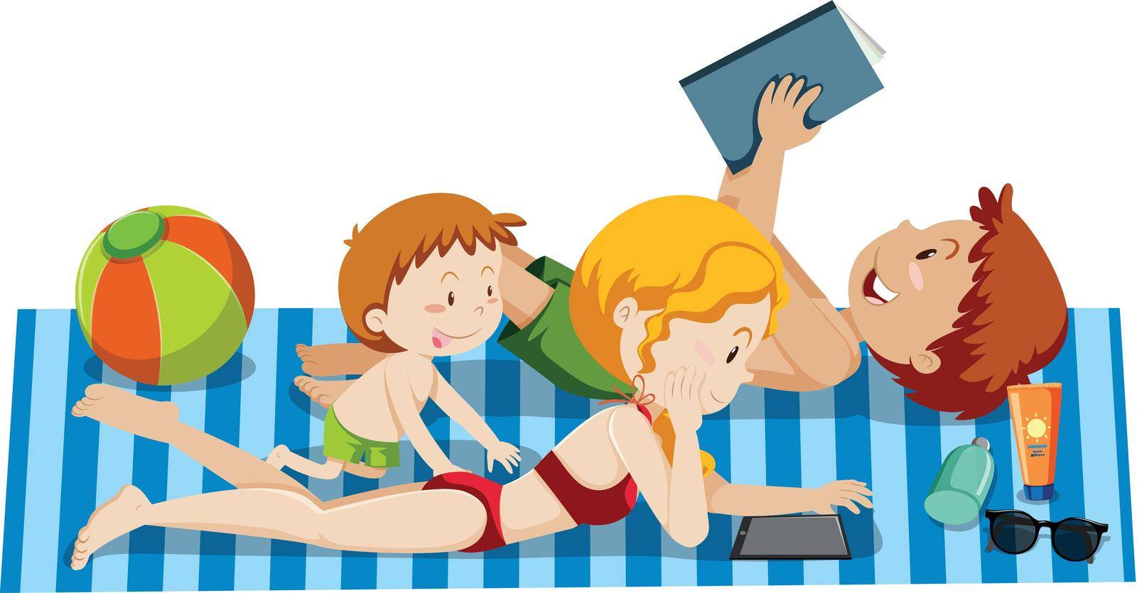 A Family on Summer Holiday illustration