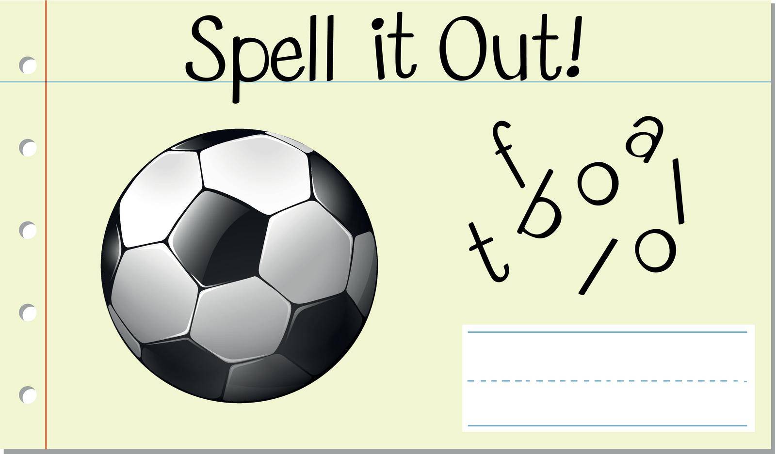 Spell English word football by iimages