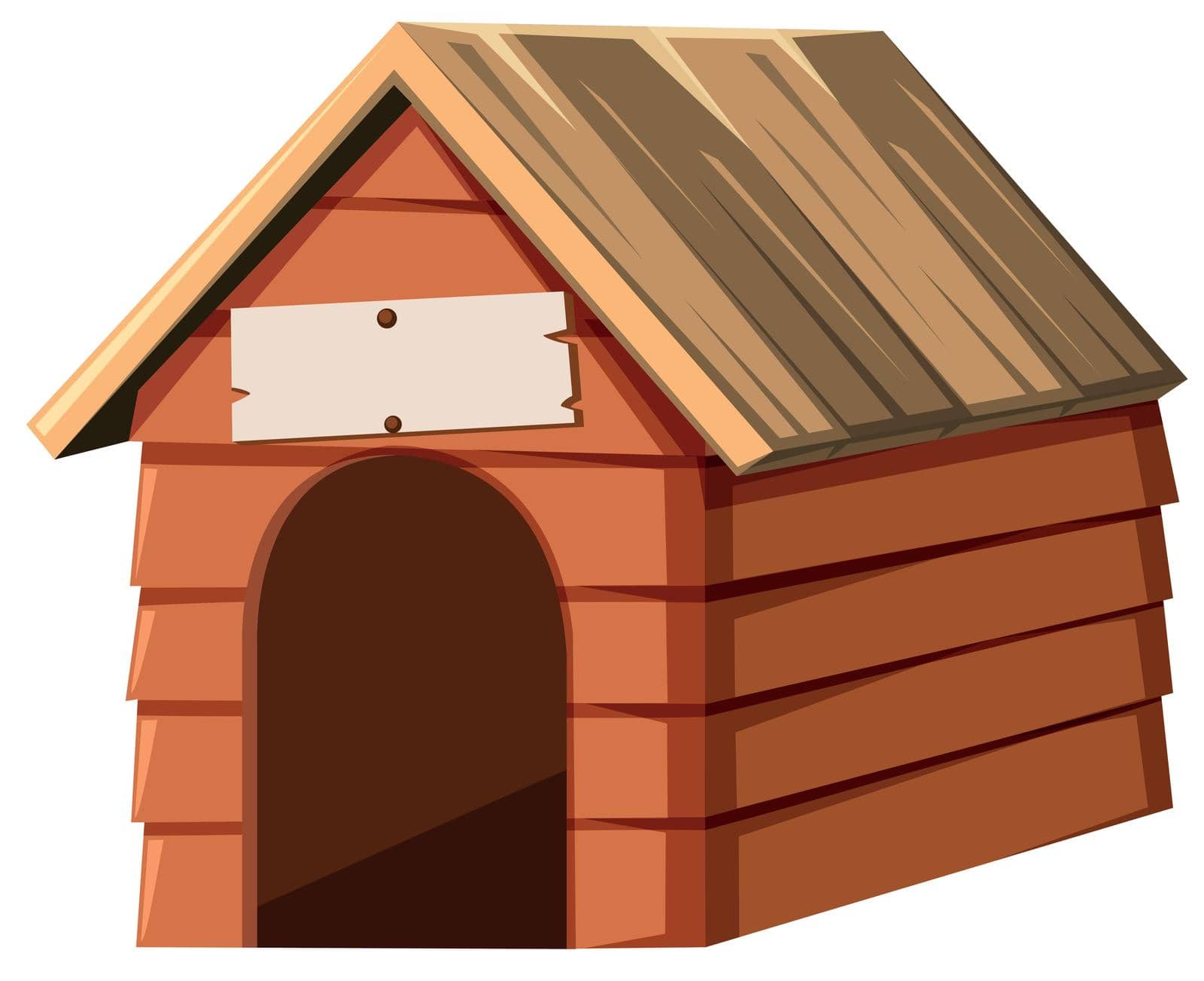 Doghouse made of wood illustration