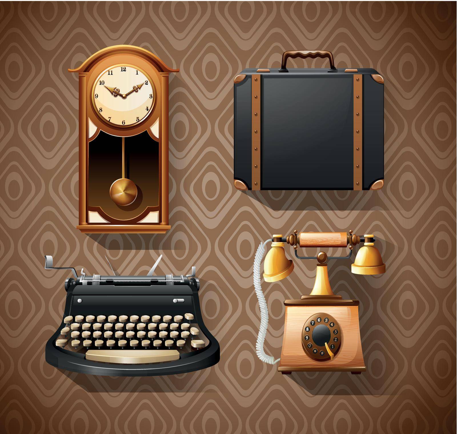 Household objects in vintage styles by iimages