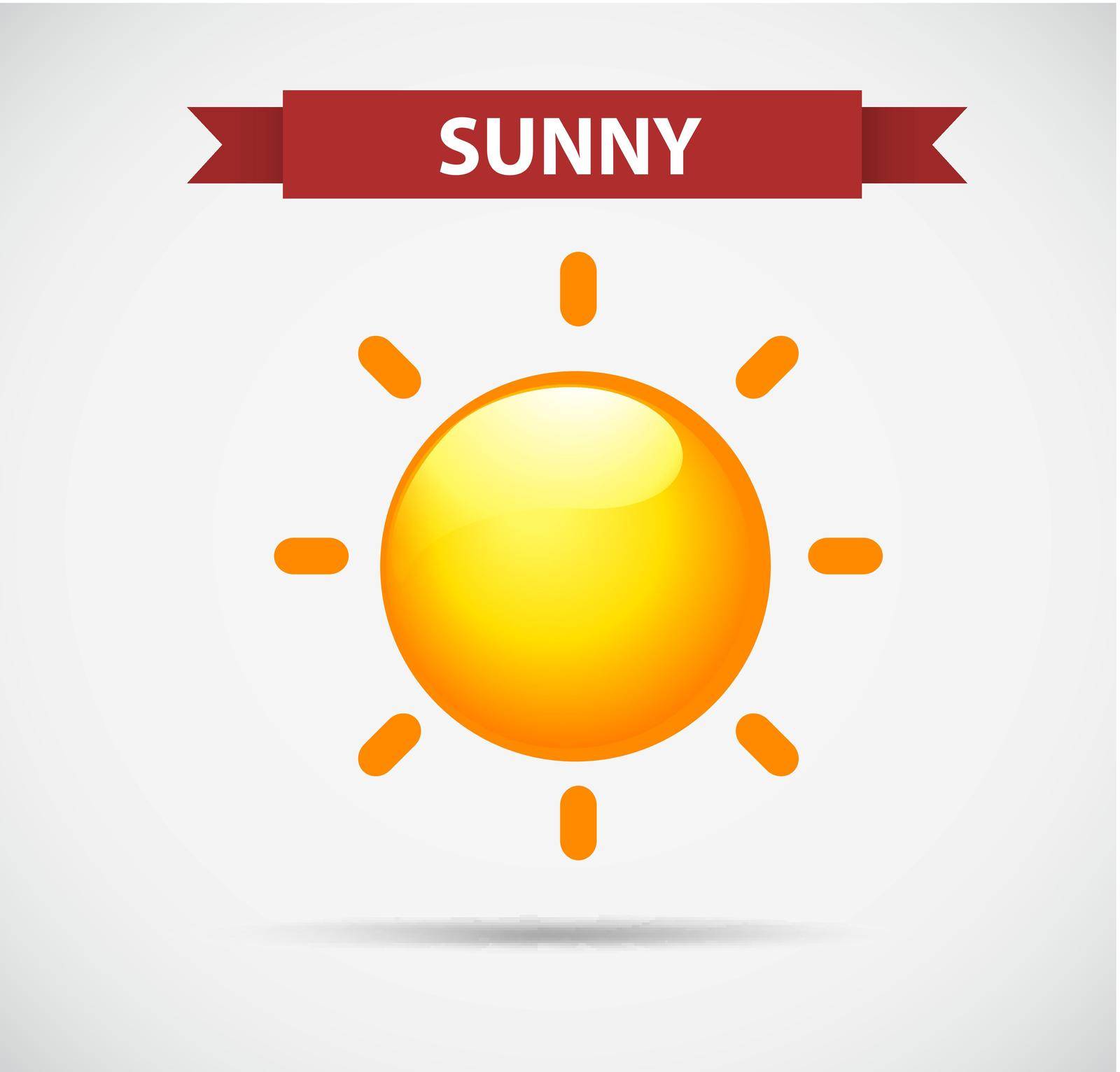 Weather icon design for sunny illustration