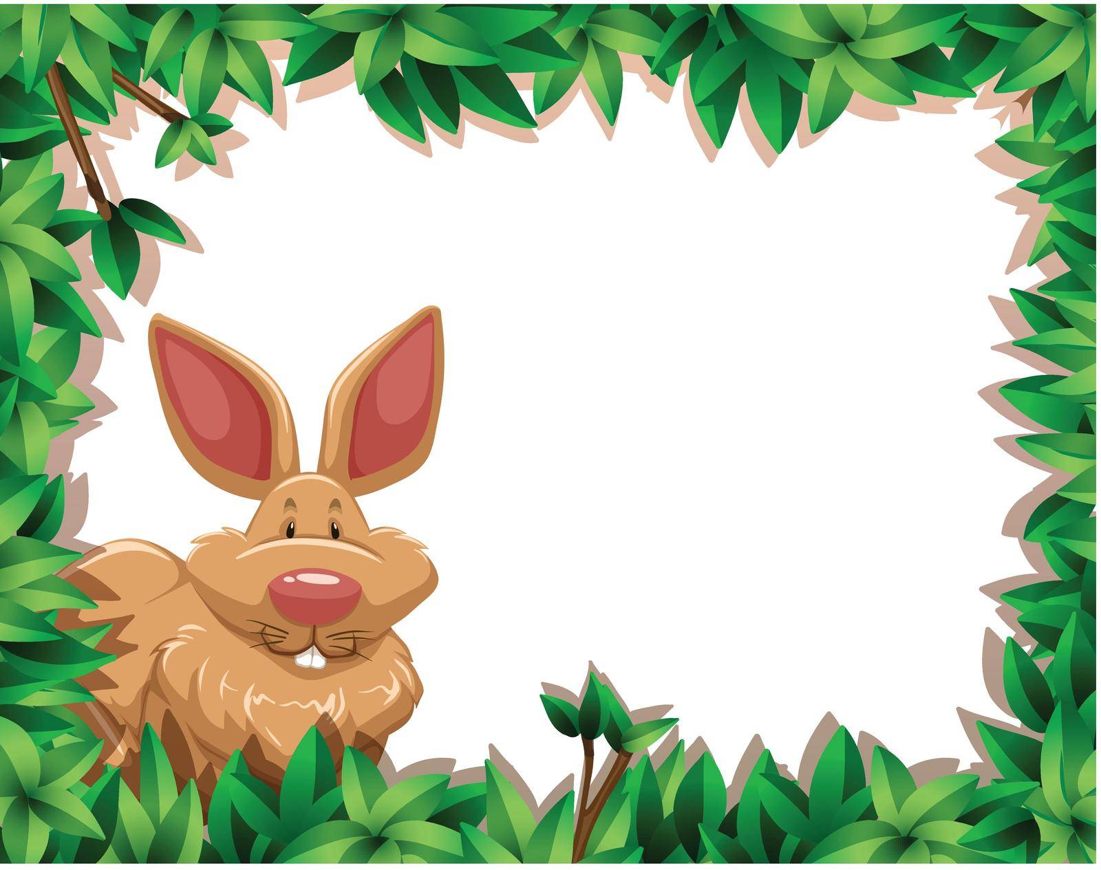 rabbit in the jungle illustration