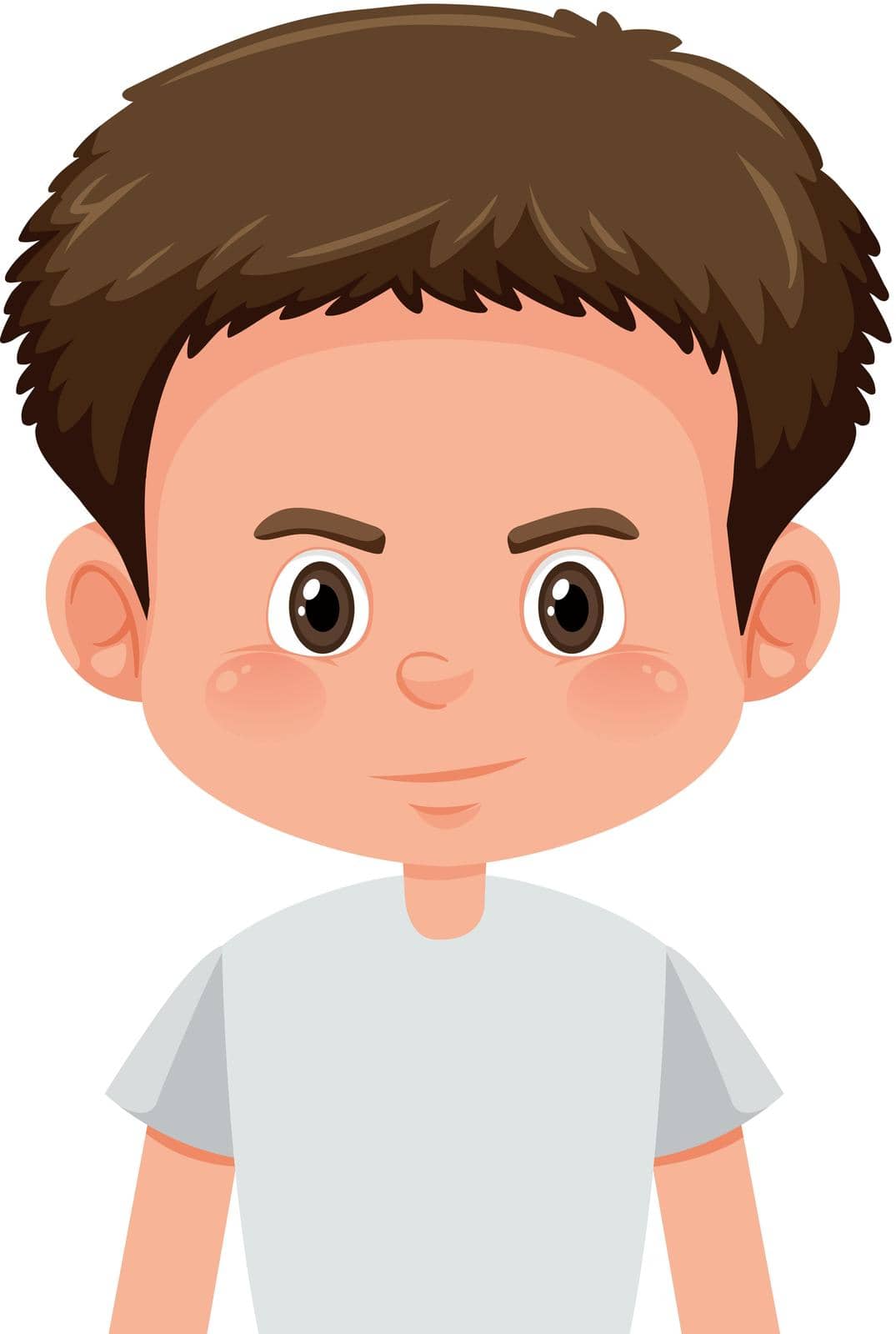 A brunette boy character illustration