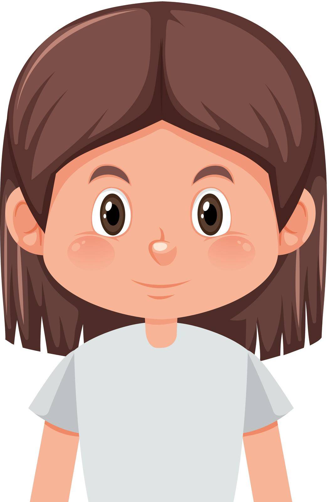 A brunette girl character illustration