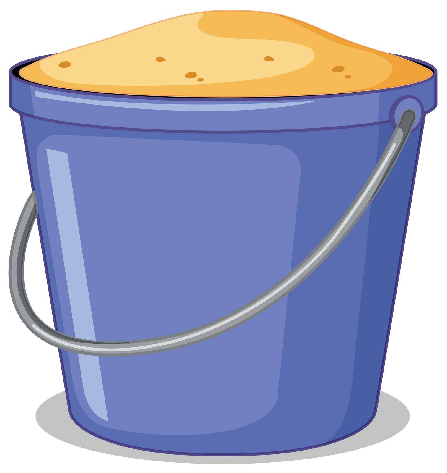 Bucket of sand object illustration