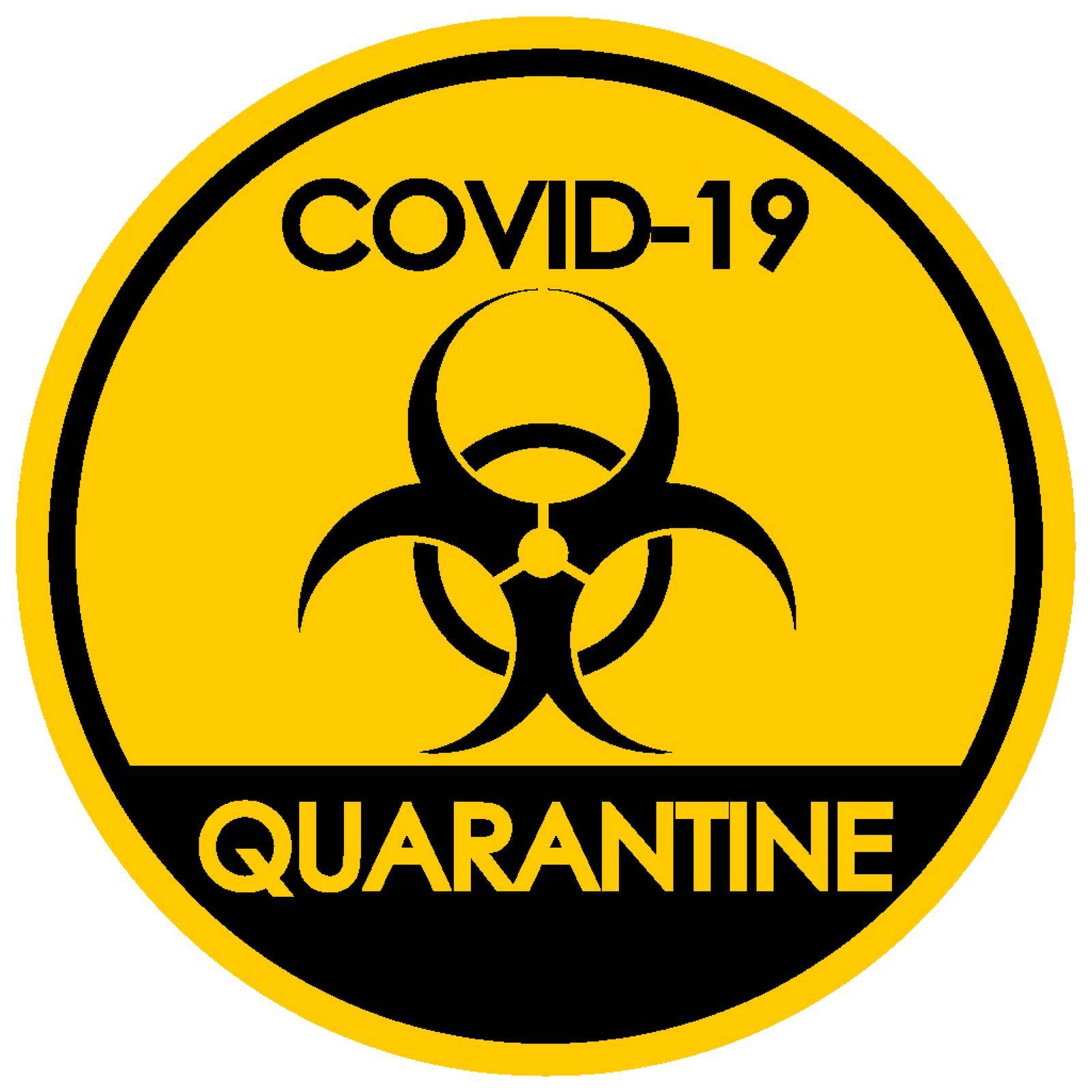 Poster design for coronavirus theme with quarantine sign illustration