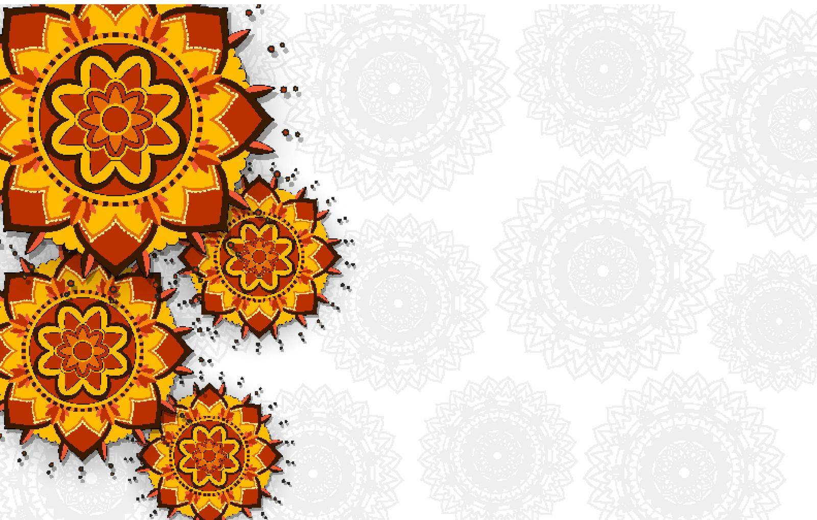 Background template with mandala pattern design illustration