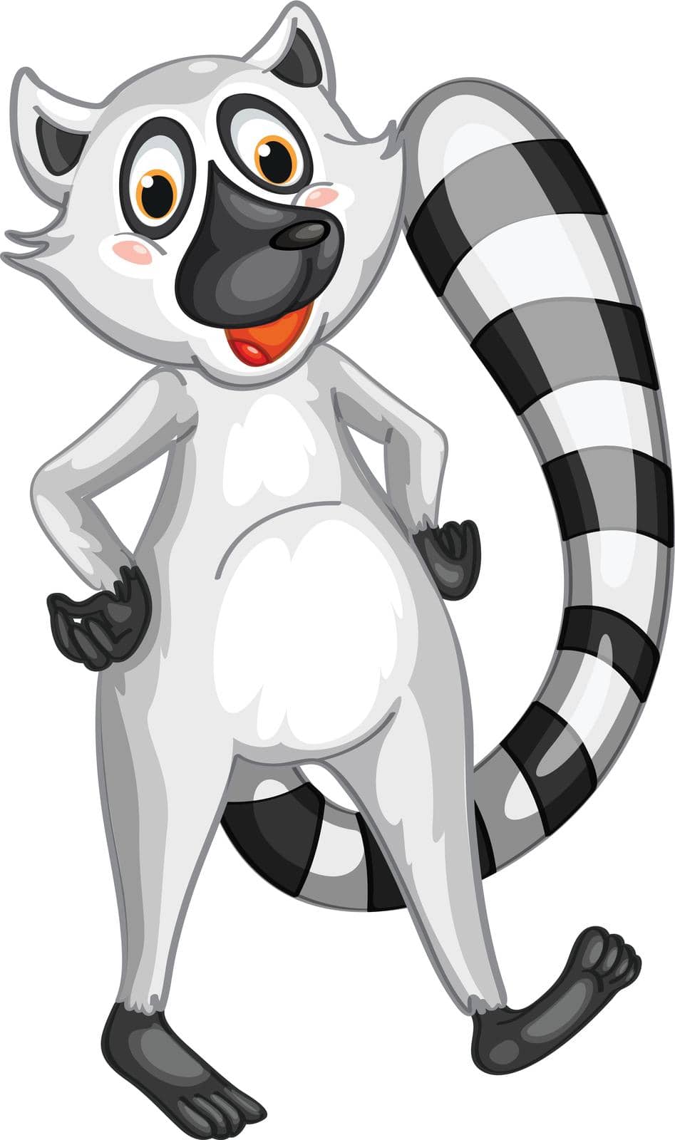 Illustration of a comical lemur