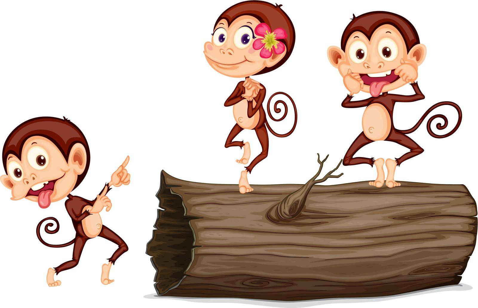Illustration of cartoon monkey