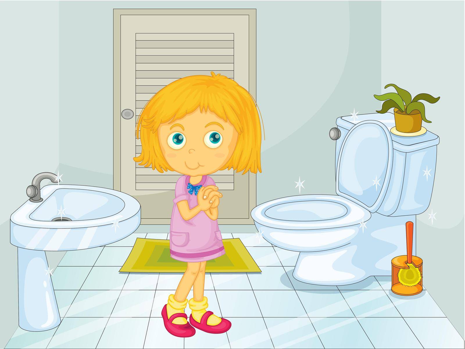 Girl in the bathroom by iimages