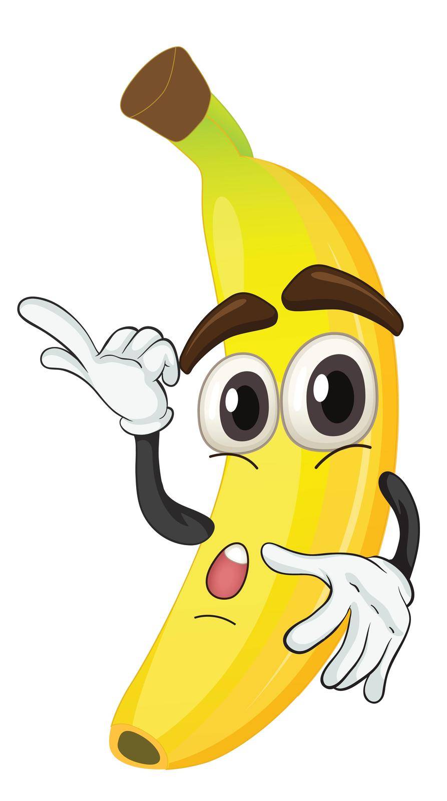 illustration of a banana on a white background