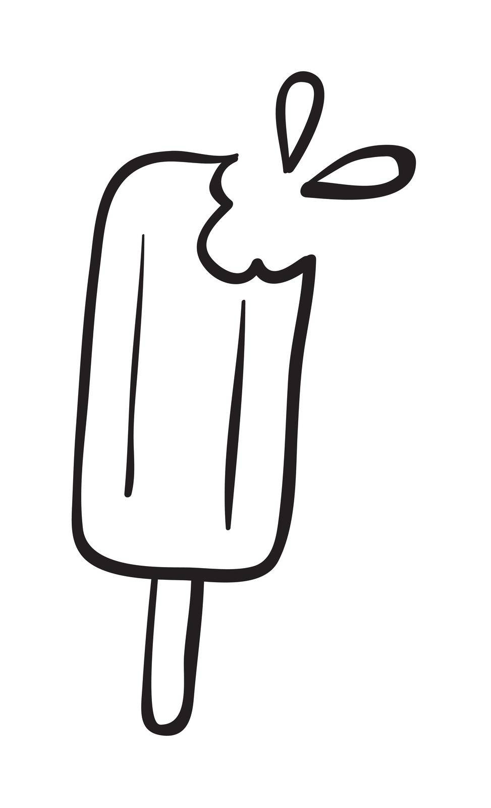 illustration of an icecream sketch on a white background
