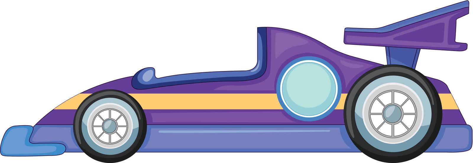 illustration of purple car on a white background