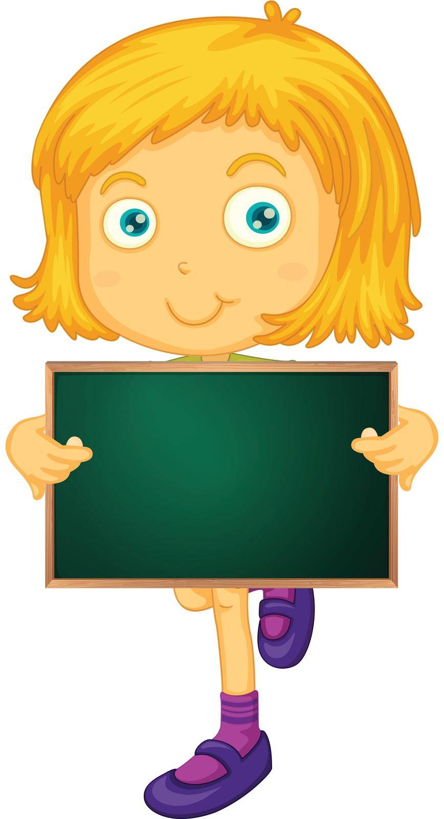 Illustration of kids holding a blackboard