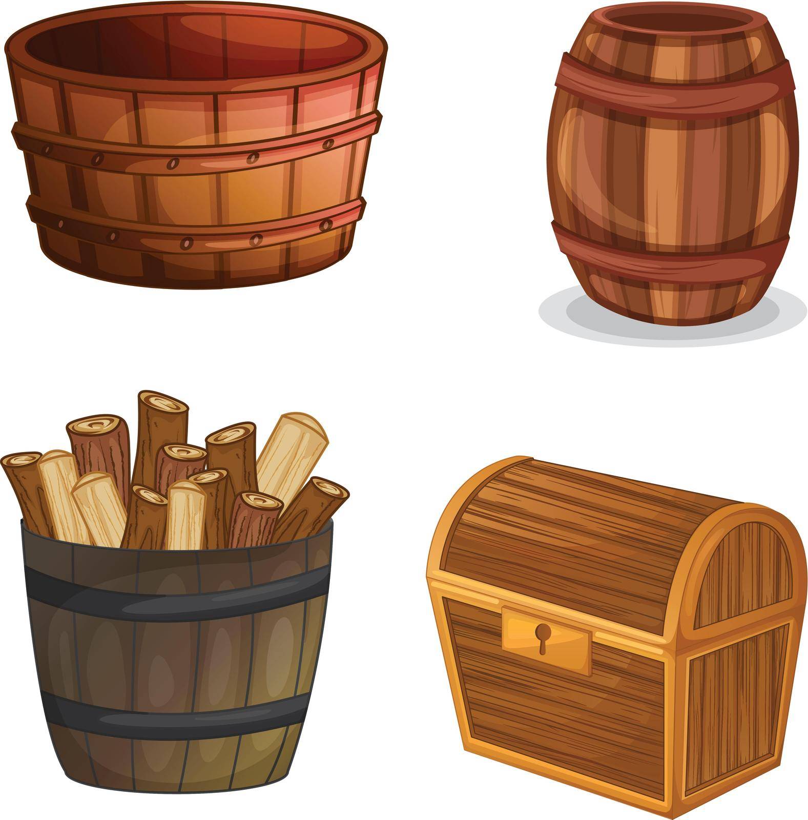 various wooden objects by iimages