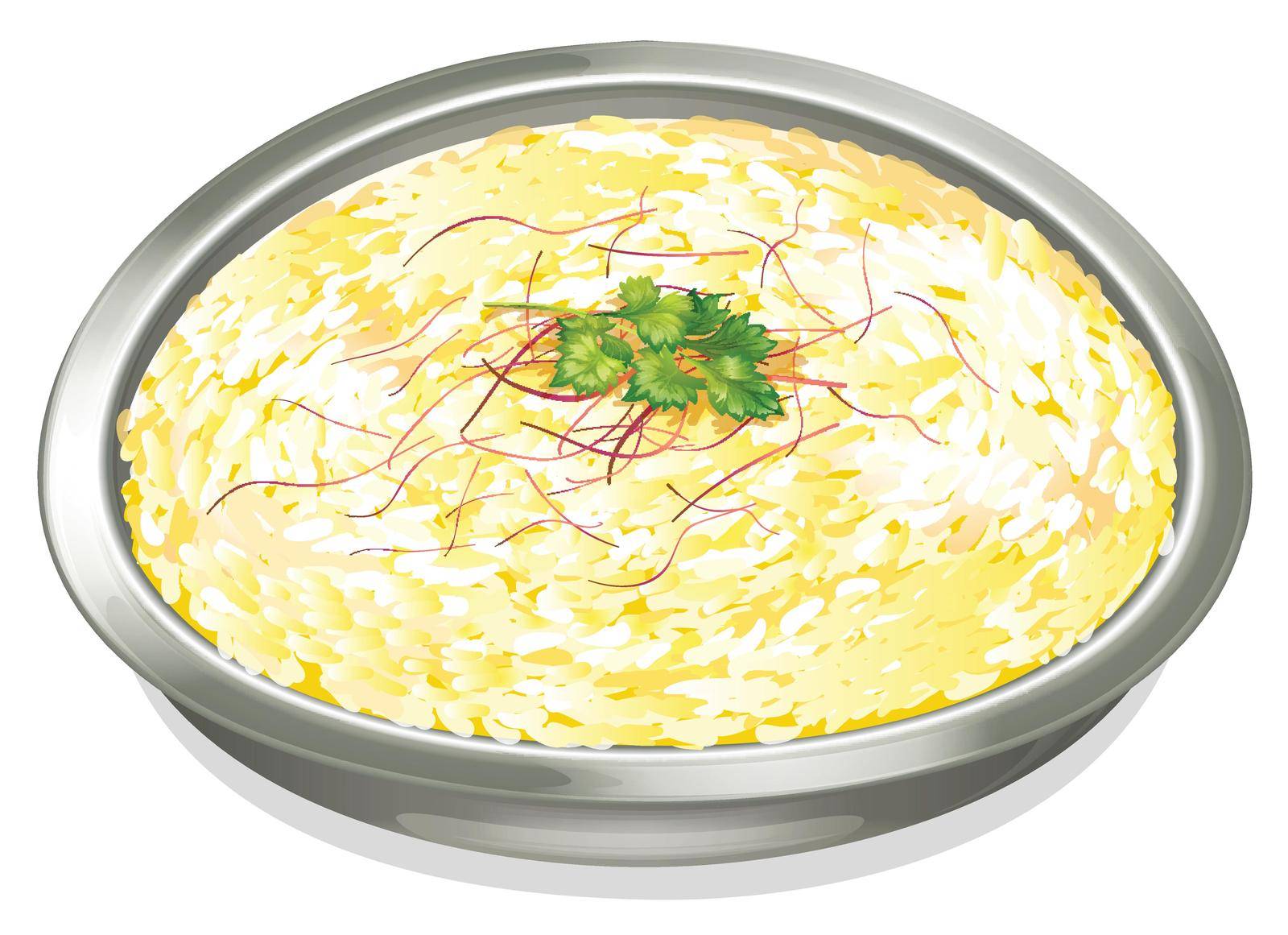illustration of indian food on a white background